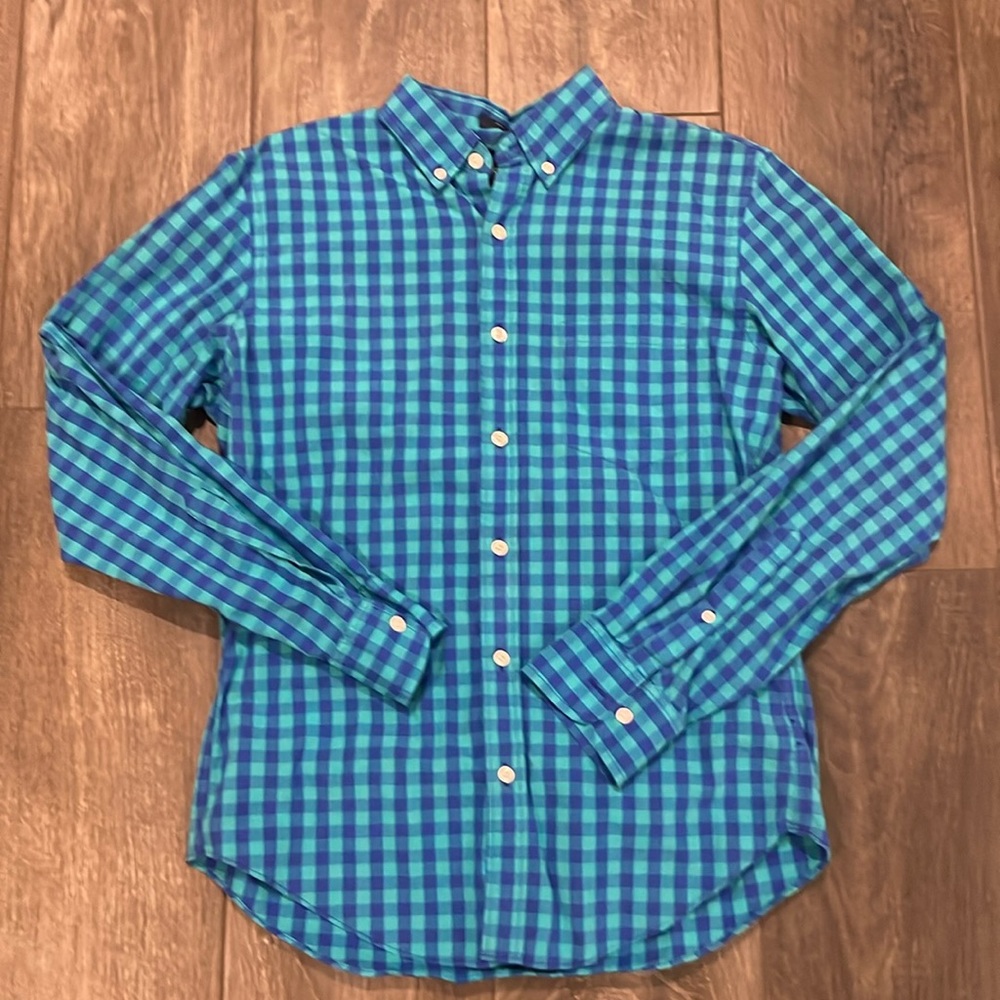 J Crew Plaid Long Sleeve Dress Shirt